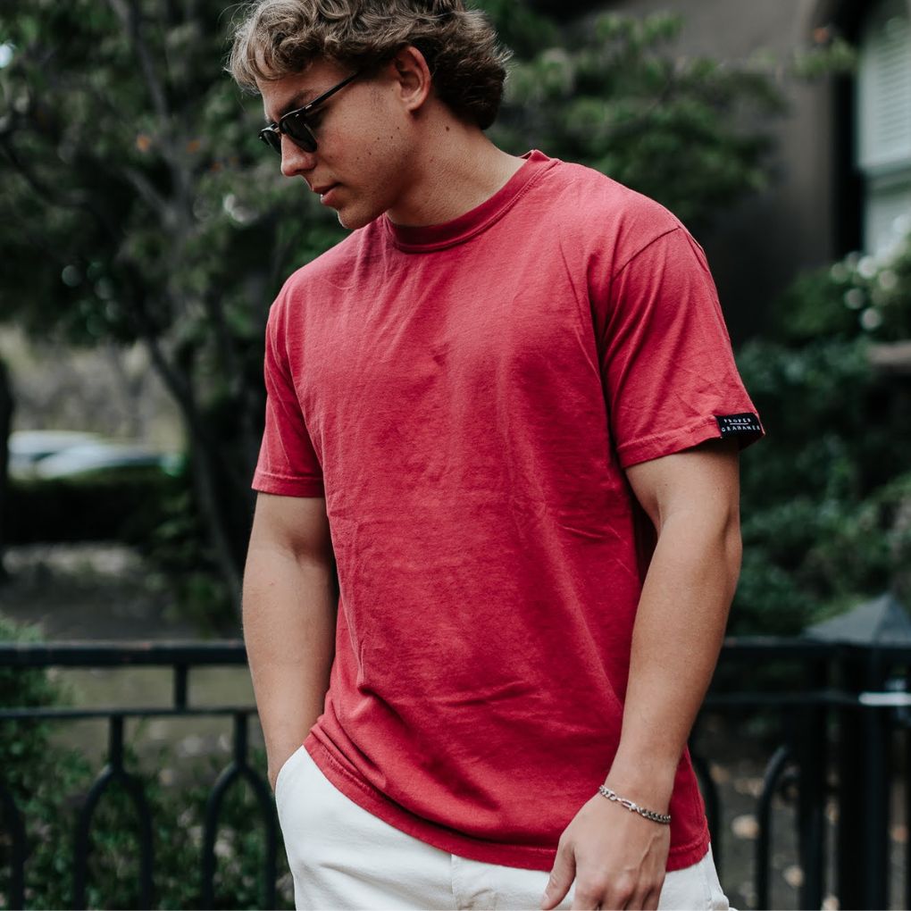 Essential Tag Tee - Chili Red